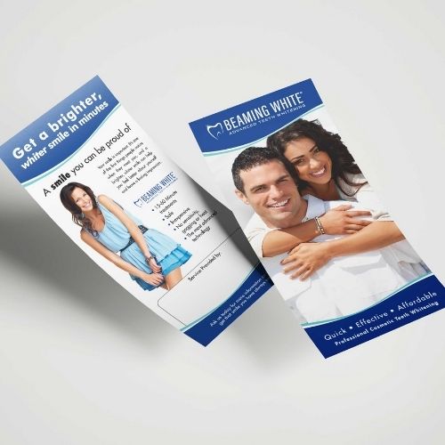 Teeth Whitening Beaming Brochures and Flyers - Mockup Front Page