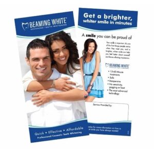 Teeth Whitening Beaming Brochures and Flyers - Professionally Designed Teeth Whitening Brochures