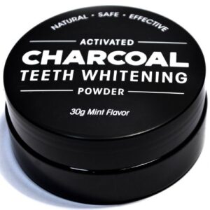 Charcoal Teeth Whitening Powder - Charcoal Container Closed