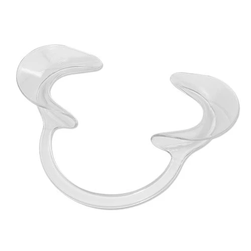 Mouth Open Large Clear Cheek Retractor - Angled